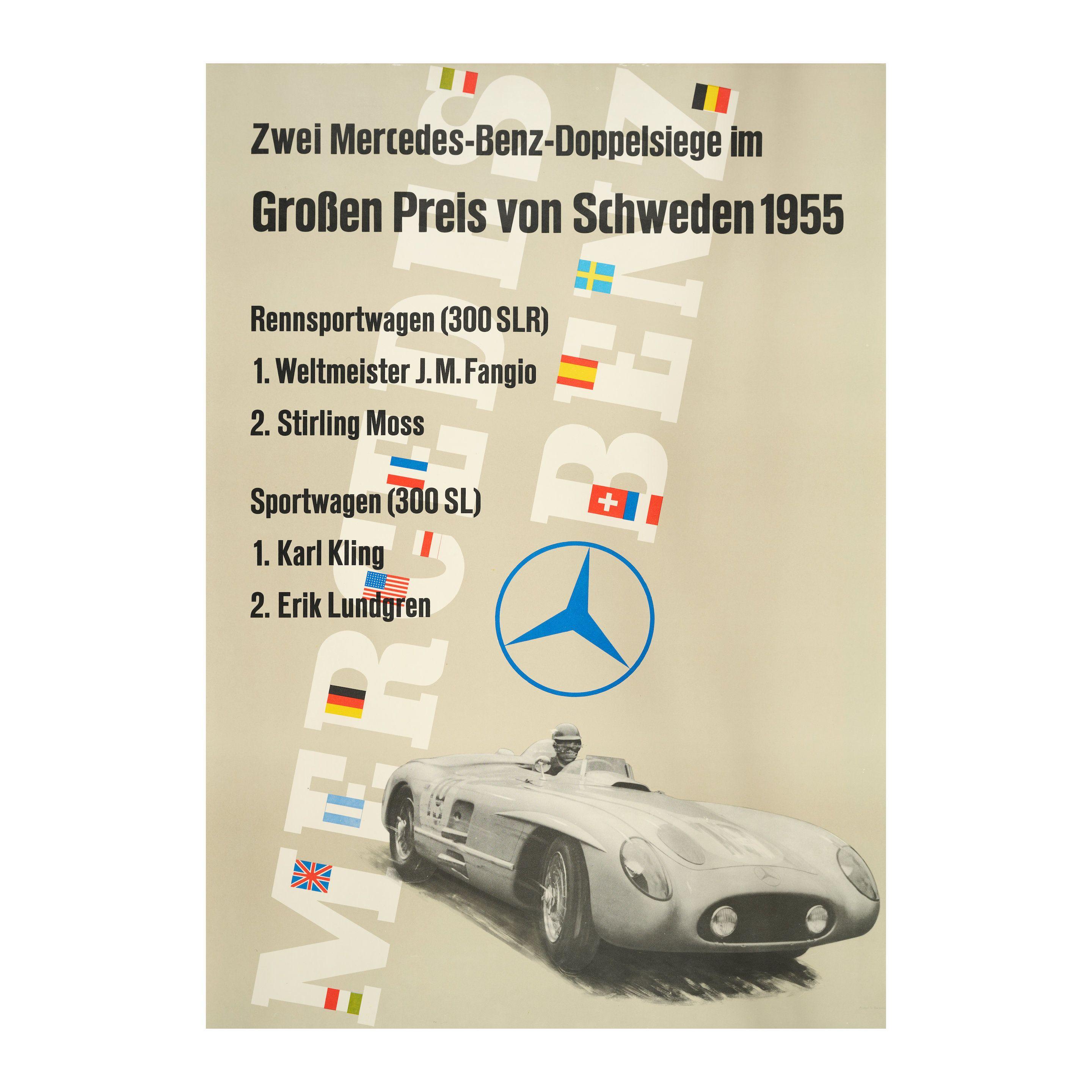 Anton Stankowski - Mercedes Benz 300Slr Grossen Preis Von Schweden 1955. Weltmeister M. Fangio