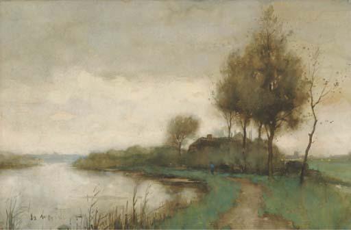 Anton van Anrooy - Along a river