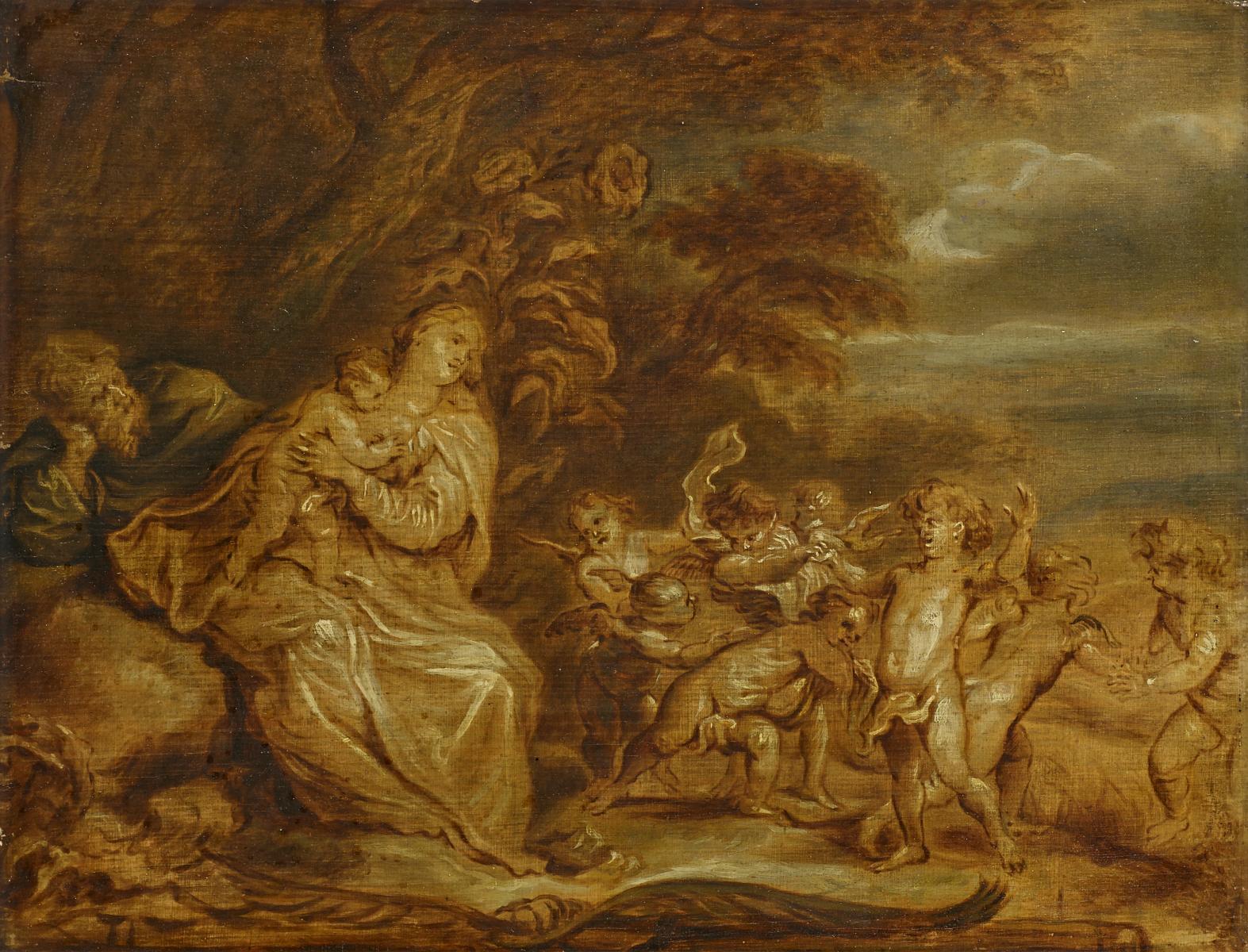 Anton van Dyck - Heilige Familie mit Engeln