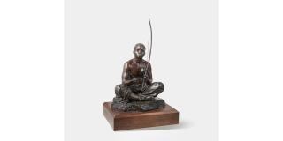 Anton Van Wouw - Skapu Player, 1907 37 X 30 X 26 Cm (14 9/16 X 11 13/16 X 10 1/4 In) (Including Base)