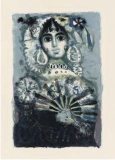 Antoni Clavé - Carmen en azul