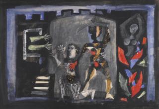 Antoni Clavé - Maquette De Rideau D\'Avant-Scène Pour \