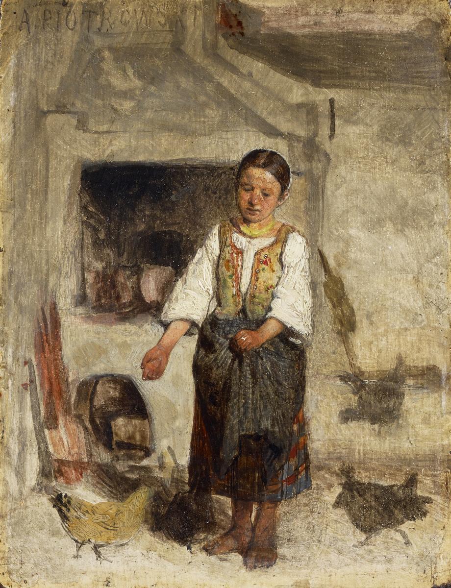 Antoni Piotrowski - Beim Hühnerfüttern