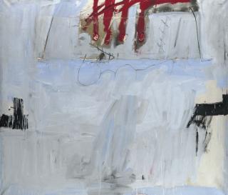 Antoni Tàpies - Blau amb quatre barres roges