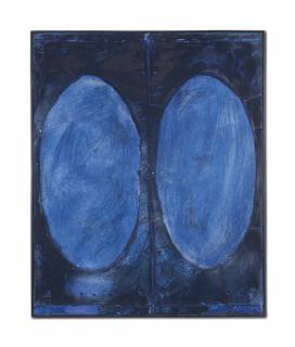 Antoni Tàpies - Bleu au double ovale