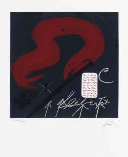 Antoni Tapies - Cinta Roja, from U no és ningú (Galfetti 725)