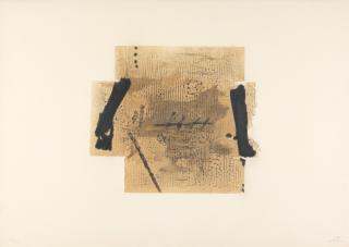 Antoni Tàpies - Deux Noirs et Carton