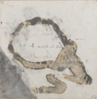 Antoni Tàpies - Escriptura Al Revésink And Mixed Technique On Fabric