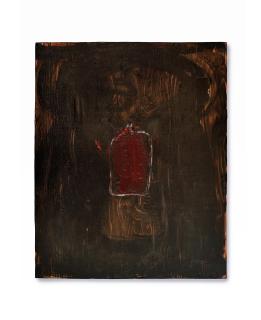 Antoni Tàpies - Forma carmi sobre fusta