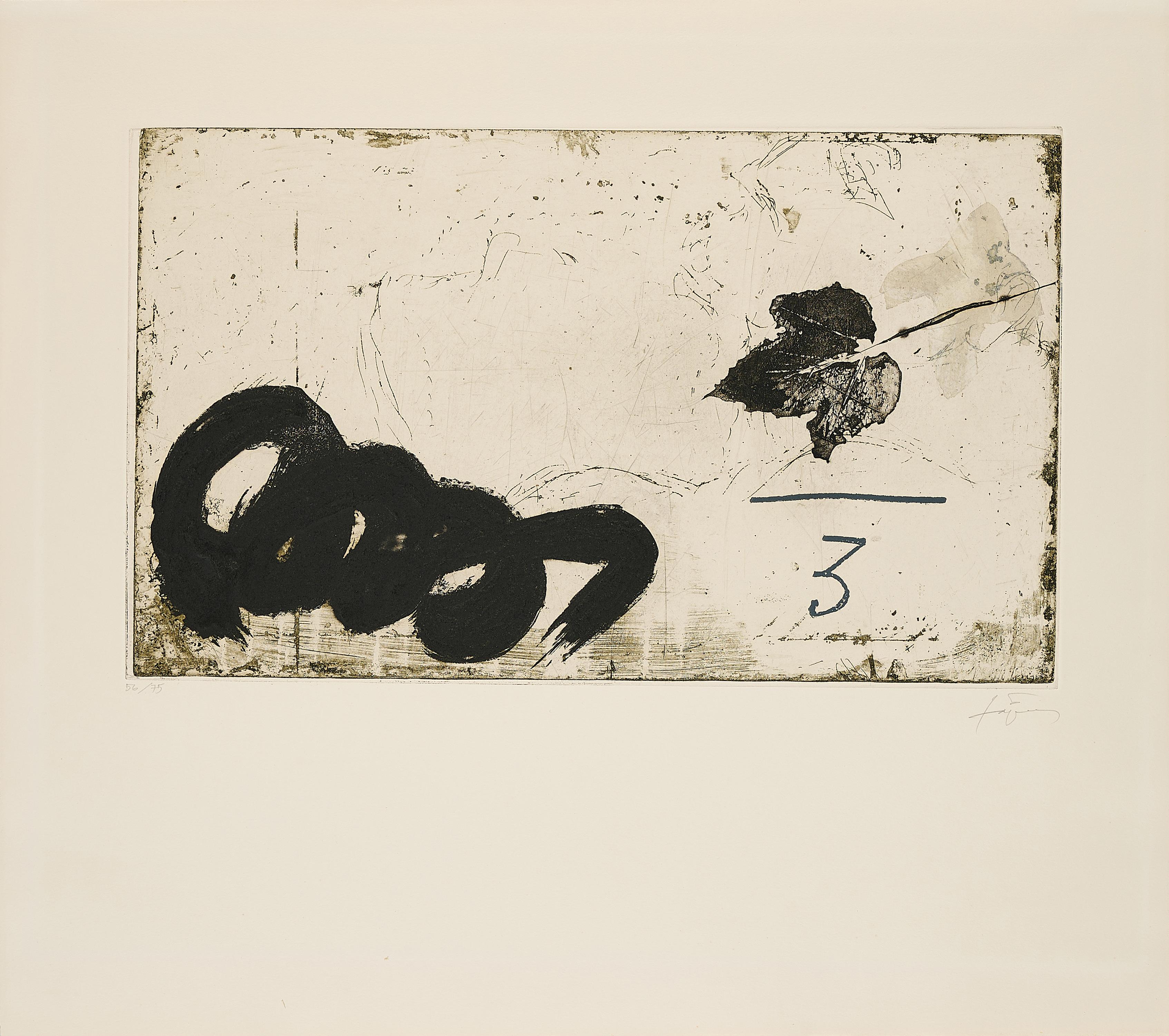 Antoni Tàpies - Fulla i tres.