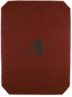Antoni Tàpies - Grafismes Sobre Roig 