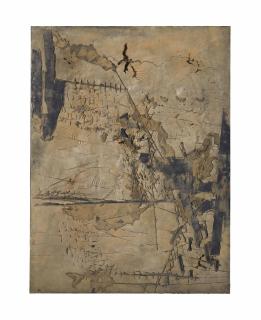 Antoni Tàpies - Gran ocra amb incisions (Large Ochre with Incisions)