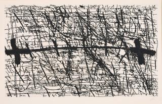 Antoni Tàpies - Graphismes et deux croix.