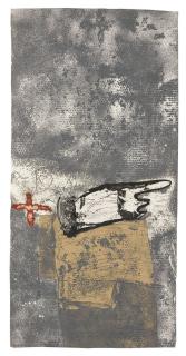 Antoni Tàpies - Ma i creu sobre gris