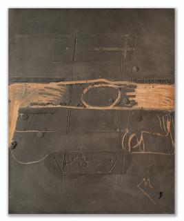 Antoni Tàpies - Materia Sobre Fusta Amb Oval