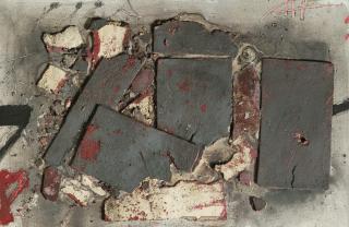 Antoni Tàpies - Matèria Trencada Negra I Vermella
