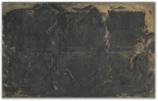 Antoni Tàpies - Noir Aux Quatre Entailles