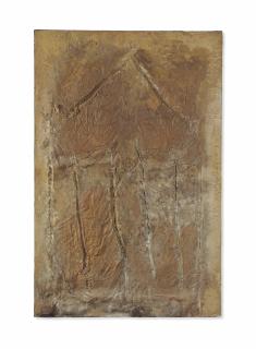 Antoni Tàpies - Ocre-Jaune Aux Poils