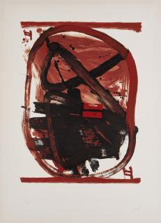 Antoni Tàpies - Ovale rouge et noir.