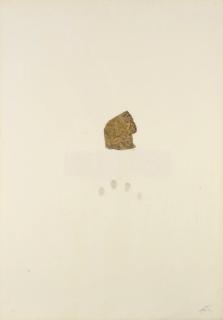 Antoni Tapies - Relief et papier journal (Galfetti 324)