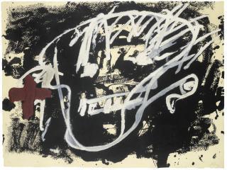 Antoni Tàpies - Roig I Negre 3; Fulles (G. 1022 & 1124)