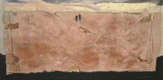 Antoni Tàpies - Rosa con Franja Negra