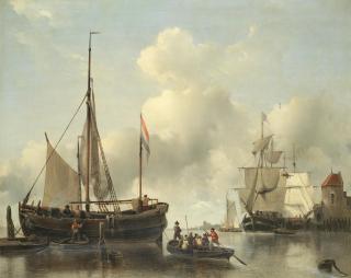 Antonie Waldorp - A Dutch harbour scene