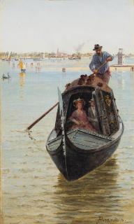 Antonietta Brandeis - A Gondola Ride On The Venetian Lagoon