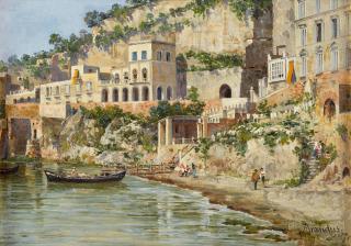 Antonietta Brandeis - A view of Posillipo, Naples