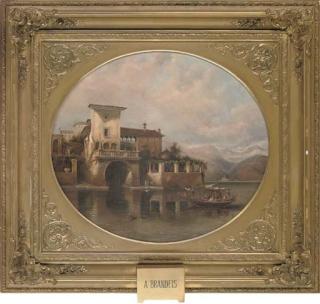 Antonietta Brandeis - Arriving at a villa on a North Italian lake