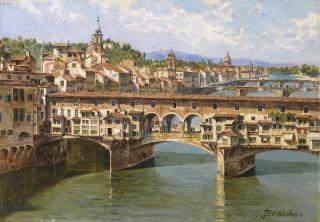 Antonietta Brandeis - Czech the Ponte Vecchio, Florence