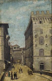 Antonietta Brandeis - Figures on the Ponta Santa Trinita, Florence