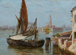 Antonietta Brandeis - Fischerboot in der Lagune vor Venedig