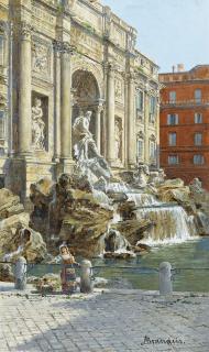 Antonietta Brandeis - La Fontaine De Trevi À Rome