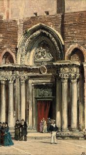 Antonietta Brandeis - Leaving a Venetian church