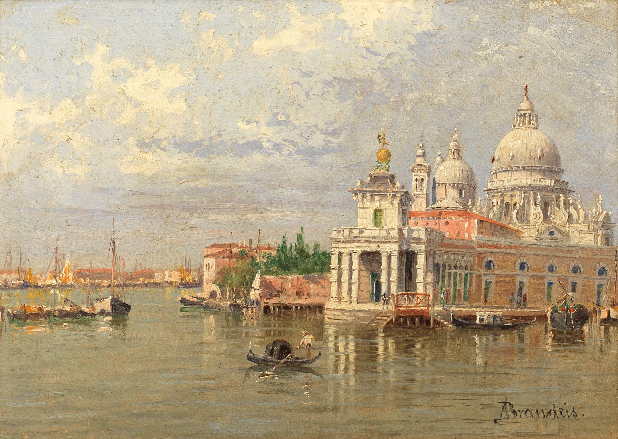 Antonietta Brandeis - Punta della Dogana with a view of Basilica di Santa Maria della Salute, Venice