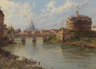 Antonietta Brandeis - The Castel San Angelo and the Tiber, Rome