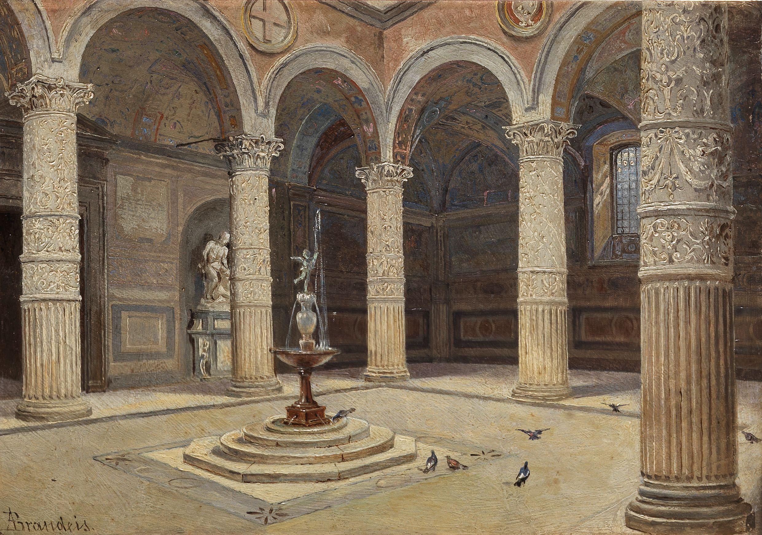 Antonietta Brandeis - The Courtyard Of The Palazzo Vecchio, Florence