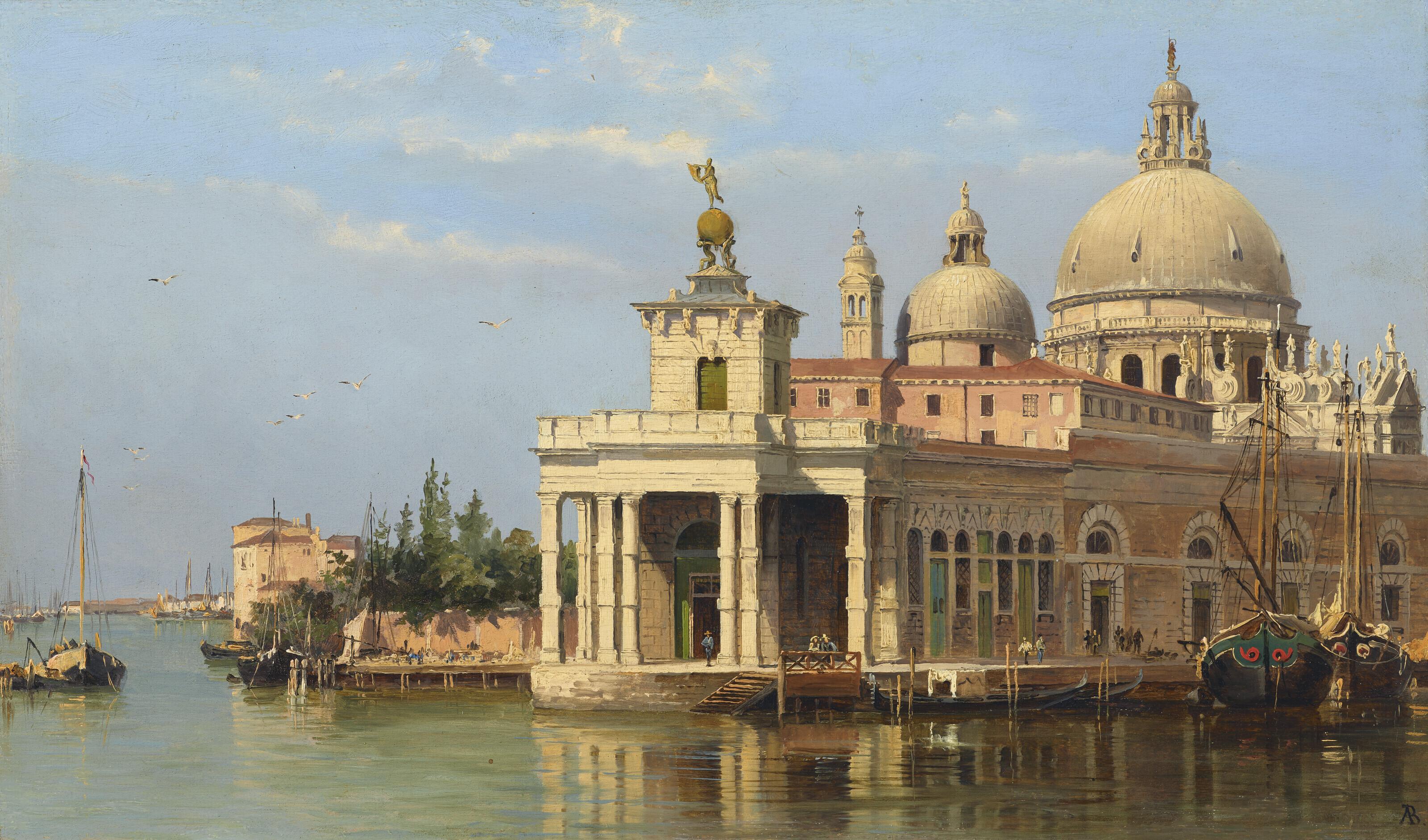 Antonietta Brandeis - The Dogana with Santa Maria della Salute, Venice