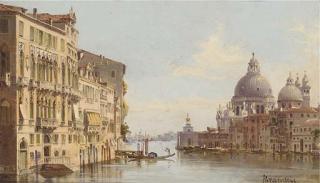 Antonietta Brandeis - The Grand Canal before Santa Maria della Salute, Venice