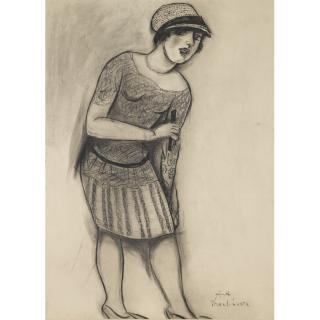 Antonín Procházka - Czech lady With Umbrella (Dáma S Deštníkem)