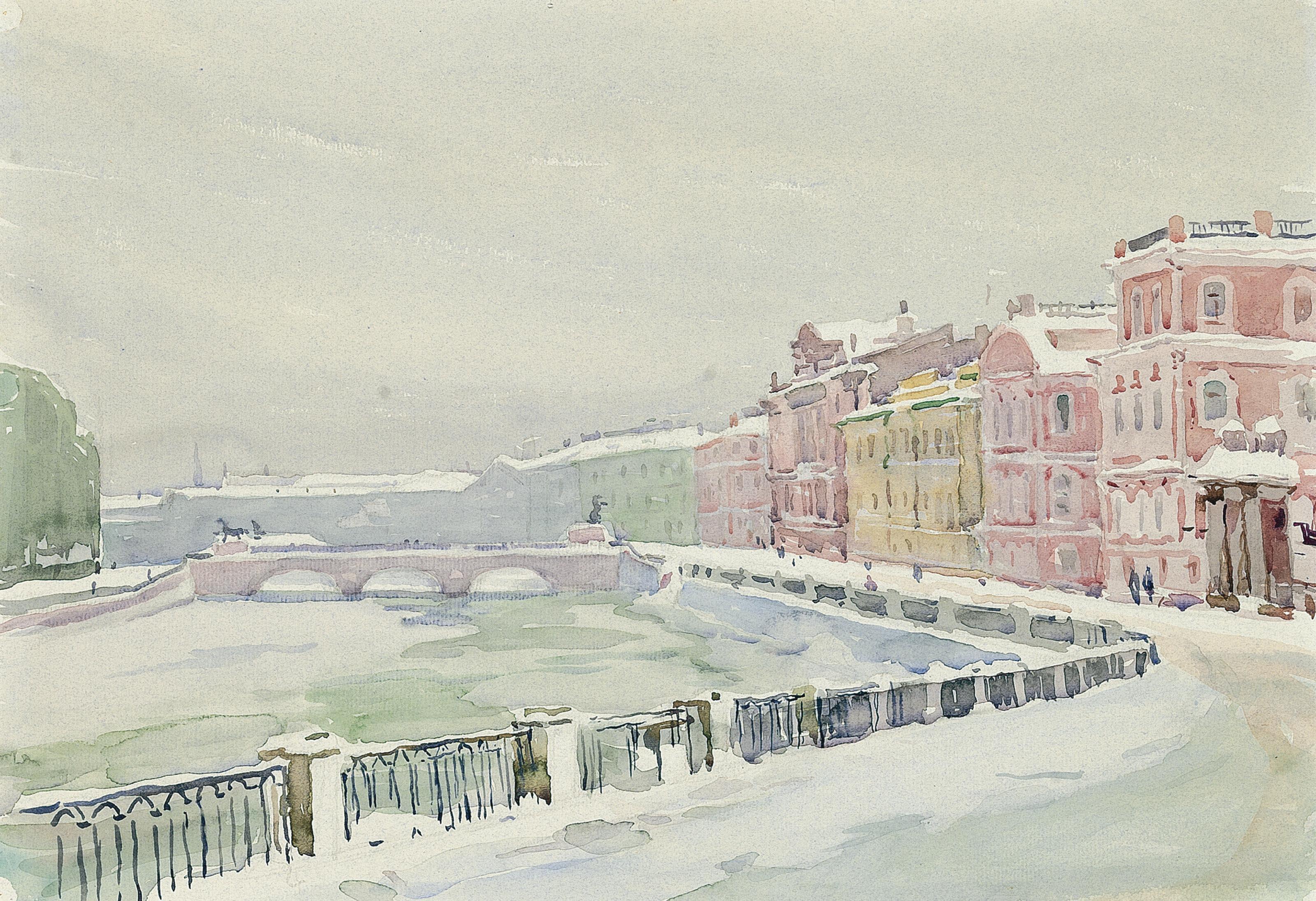 Antonina Romodanovskaya - Anichkov Most, Leningrad, Winter 1958