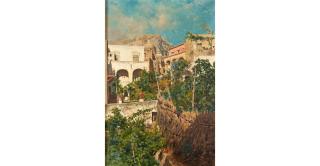 Antonino Leto - A View of Capri with the Dome of Santo Stefanoe