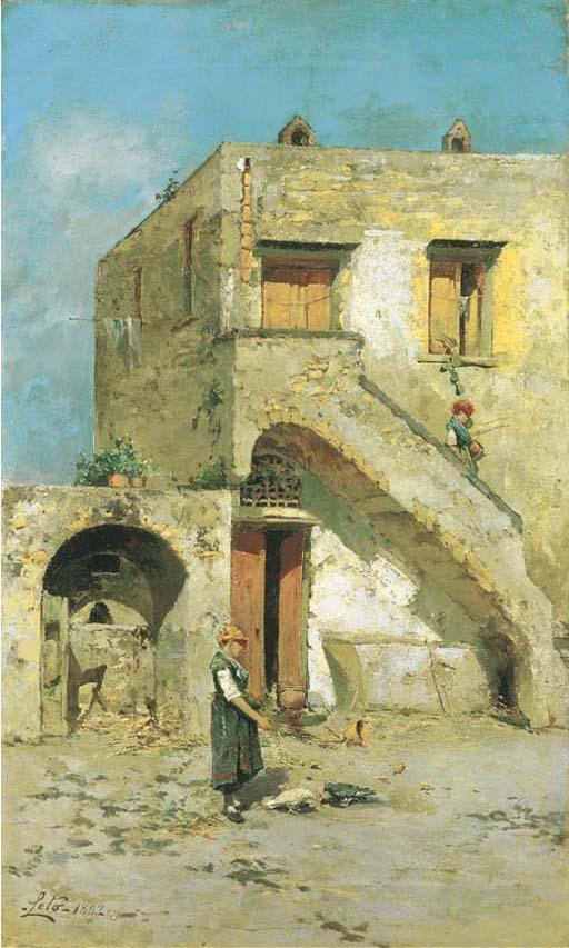 Antonino Leto - Capri, Vita Nel Cortile