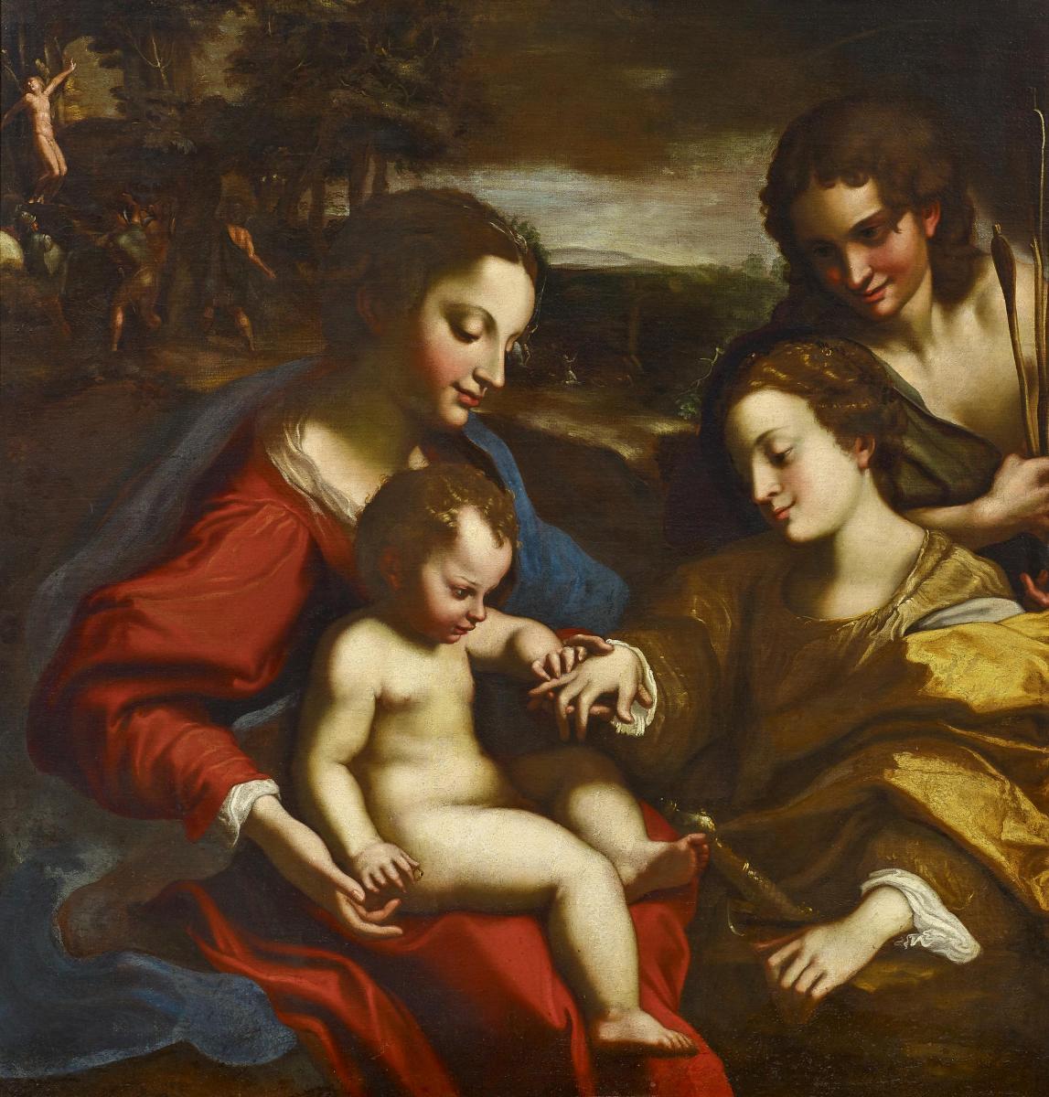 (Antonio Allegri) Correggio - Die mystische Vermählung der heiligen Katharina