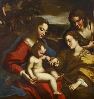(Antonio Allegri) Correggio - Die mystische Vermählung der heiligen Katharina