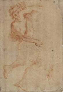 Antonio Balestra - A young shepherd shielding his face (recto); Study of a head in profile (verso)