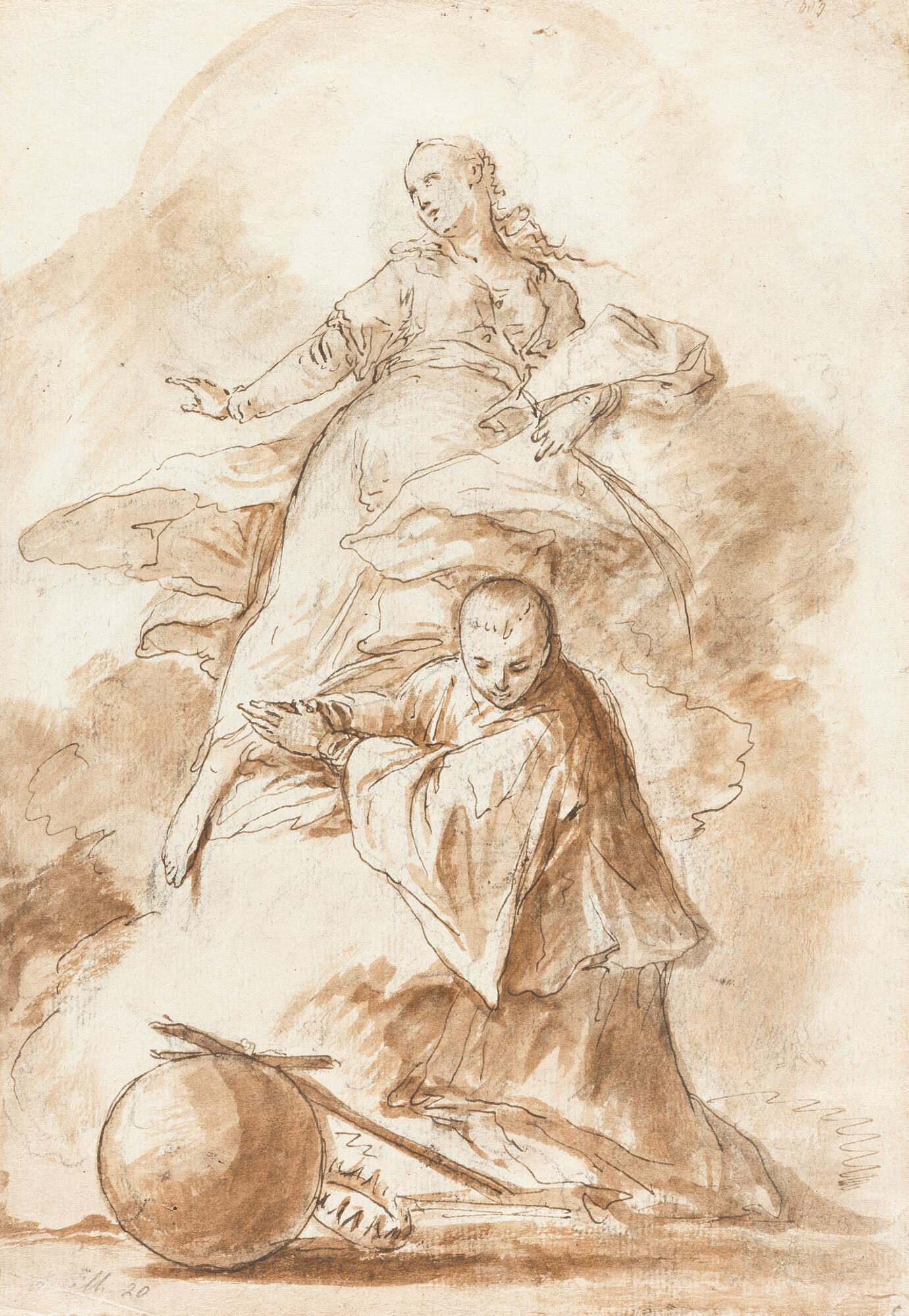 Antonio Balestra - Der hl. Aloisius (Luigi) von Gonzaga mit der Marienerscheinung