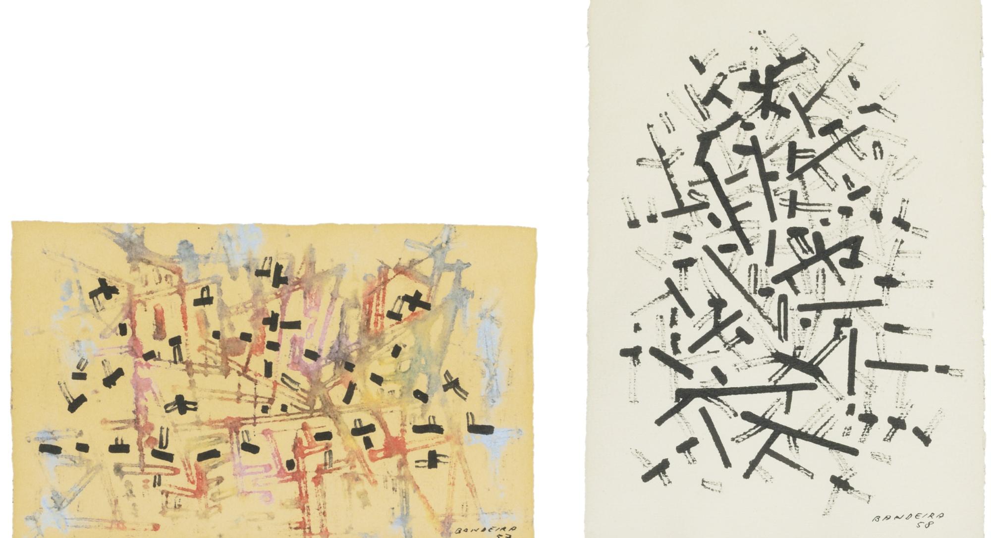 Antonio Bandeira - Untitled (Two Works On Paper)