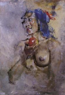 Antonio Blanco - Eve With Apple